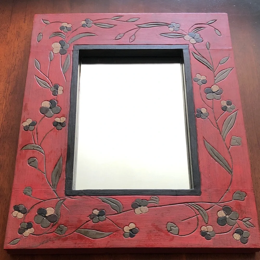 Vintage Hand Painted Mirror